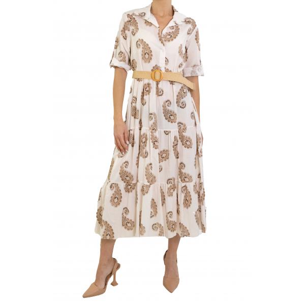 Vestito lungo con cintura